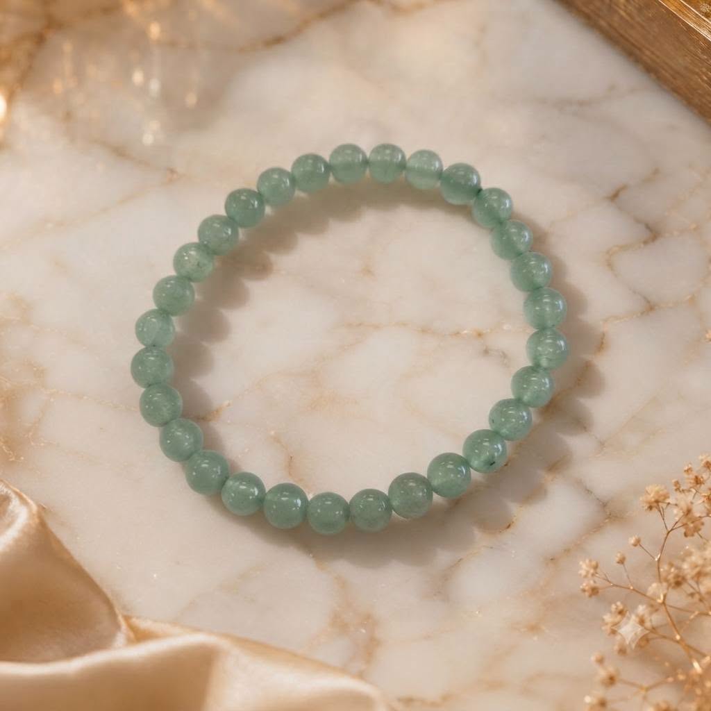 Bracelet aventurine verte 6 mm