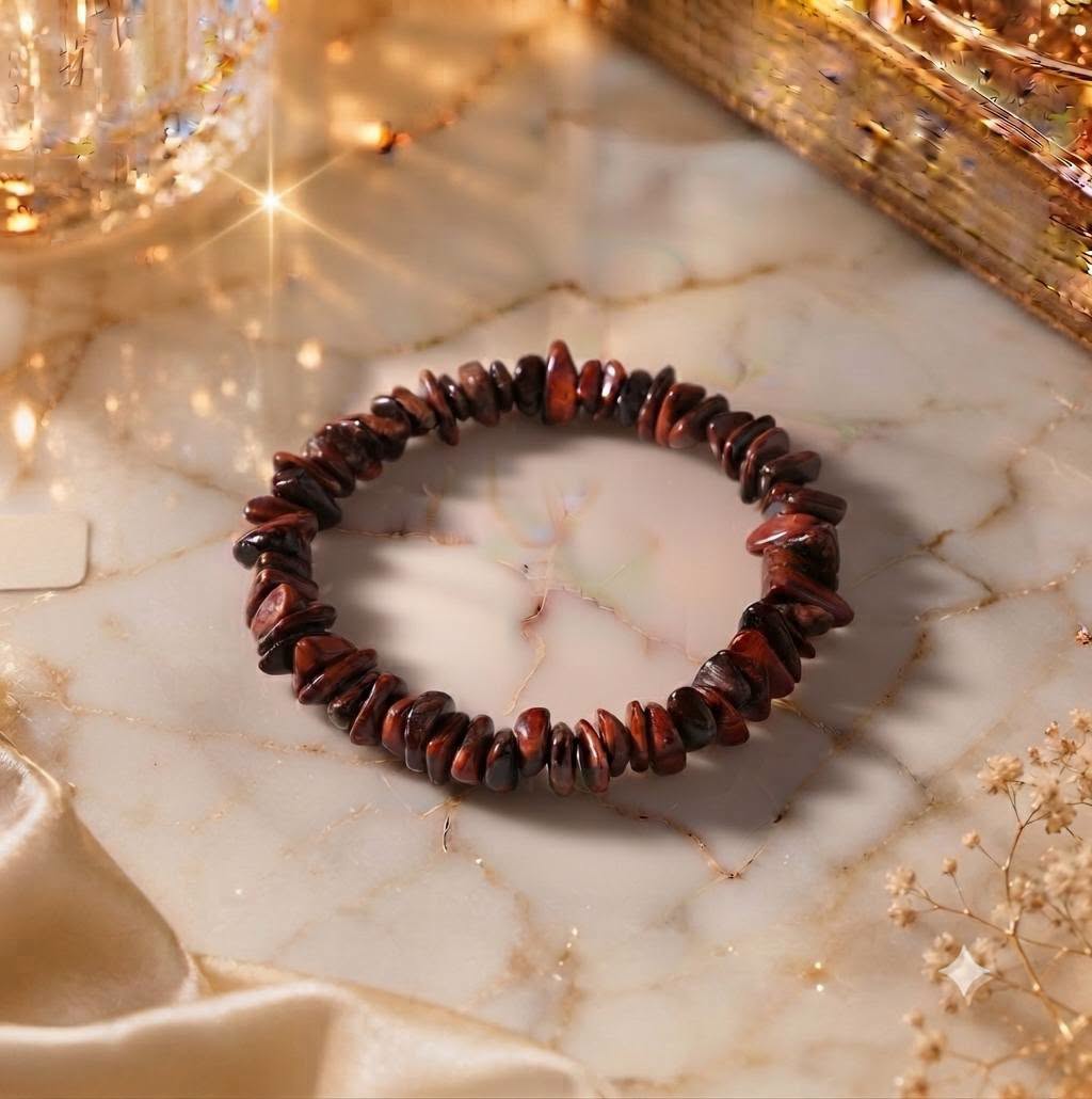 Bracelet copeaux de pierre Œil de taureaux