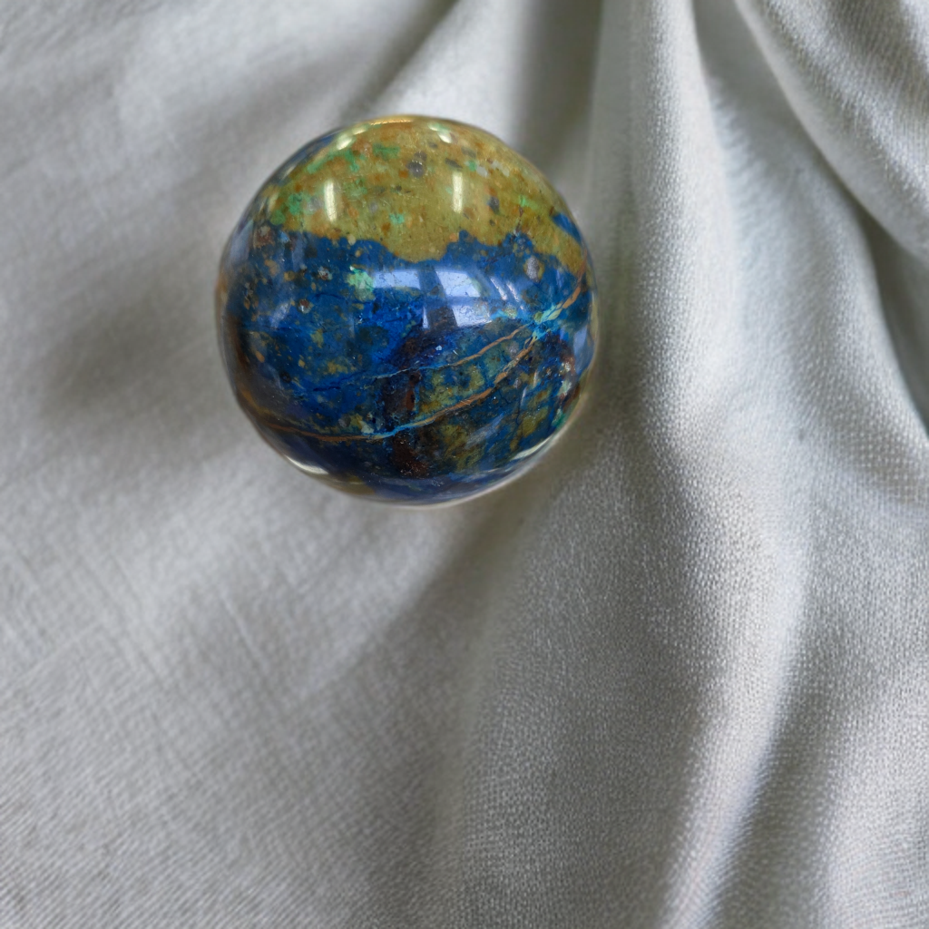 Sphère Azurite, chrysocolle