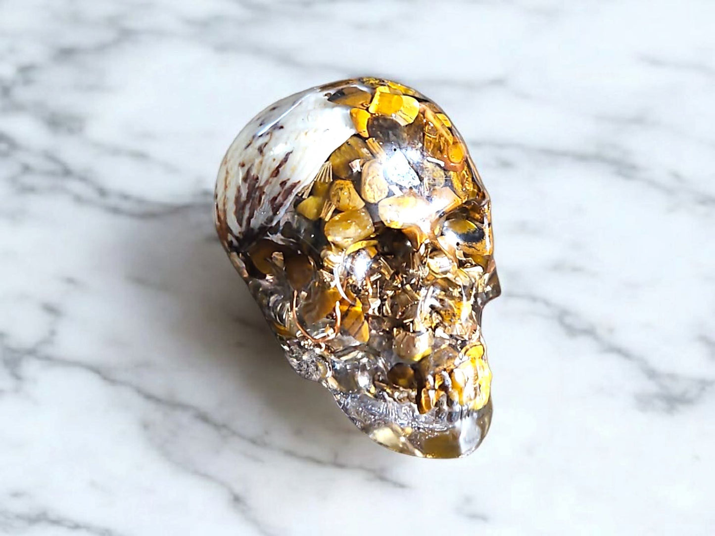 Orgonite Crâne Œil de tigre