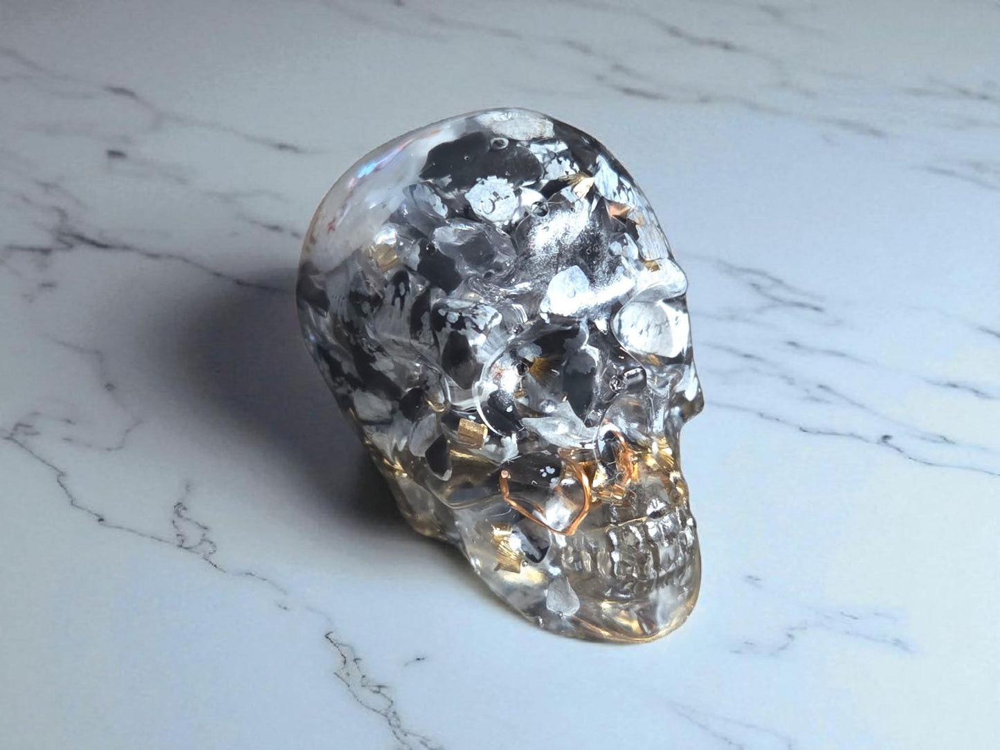 Orgonite obsidienne flocon