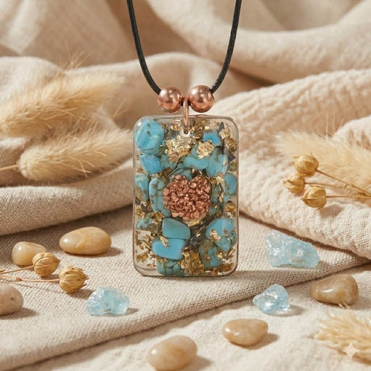 Orgonite Howlite teinté turquoise