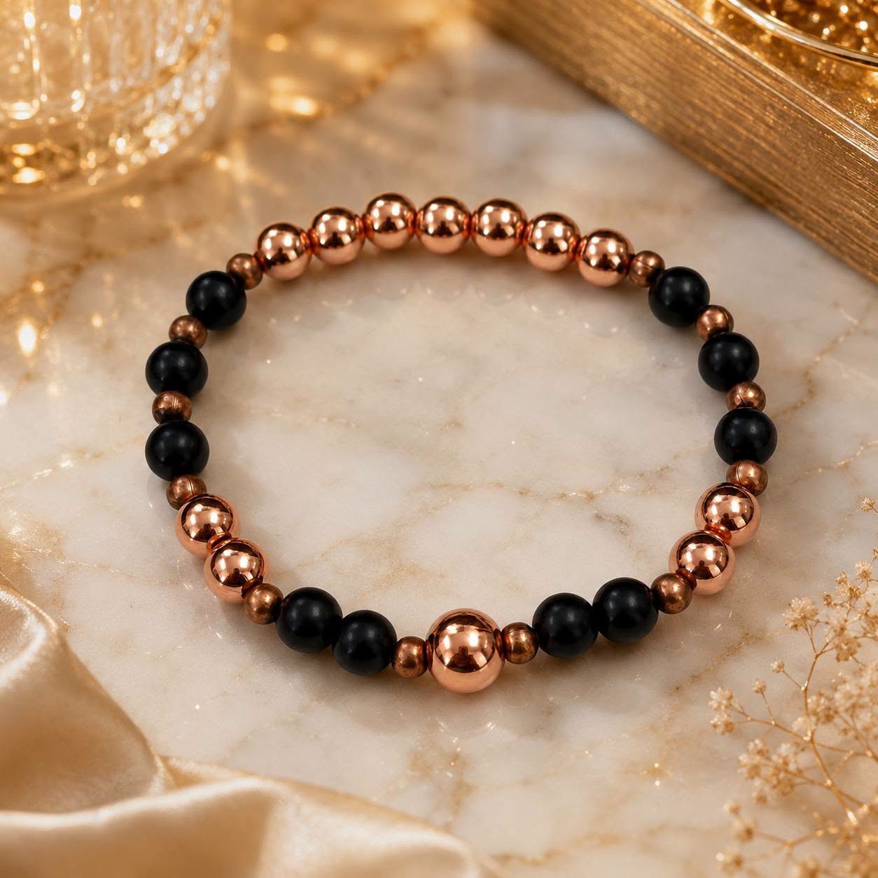 Bracelet shungite et cuivre