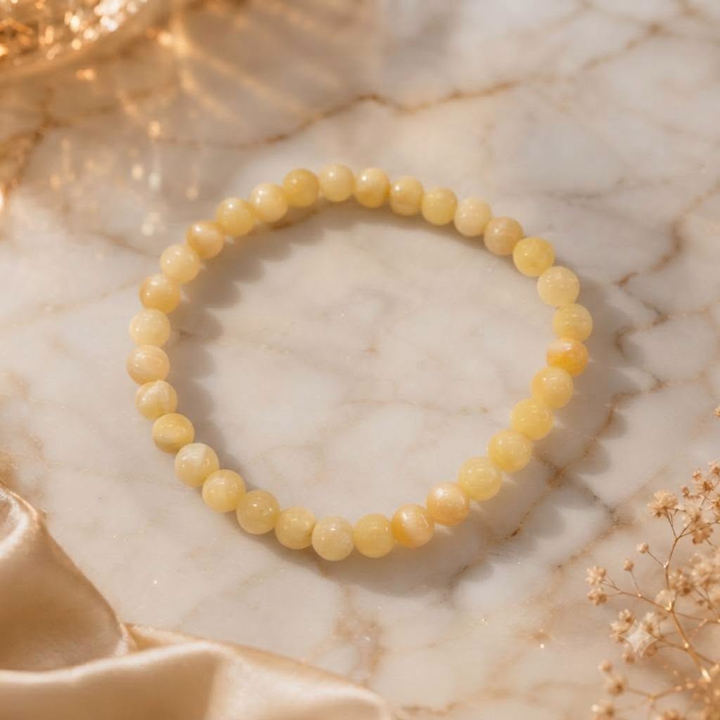 Bracelet Calcite jaune 6 mm