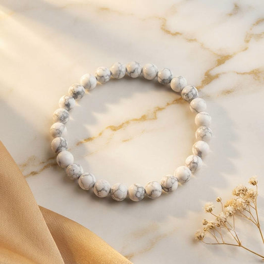 Bracelet Howlite 6 mm