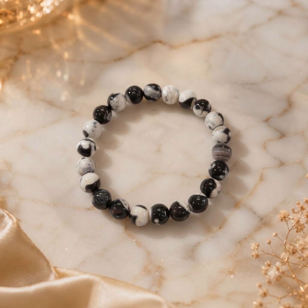 Bracelet Jaspe zébre 8 mm