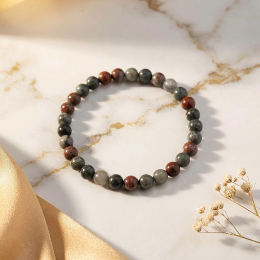 Bracelet Pierre de sang 6 mm