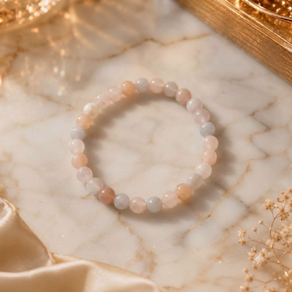 Bracelet Morganite 6 mm