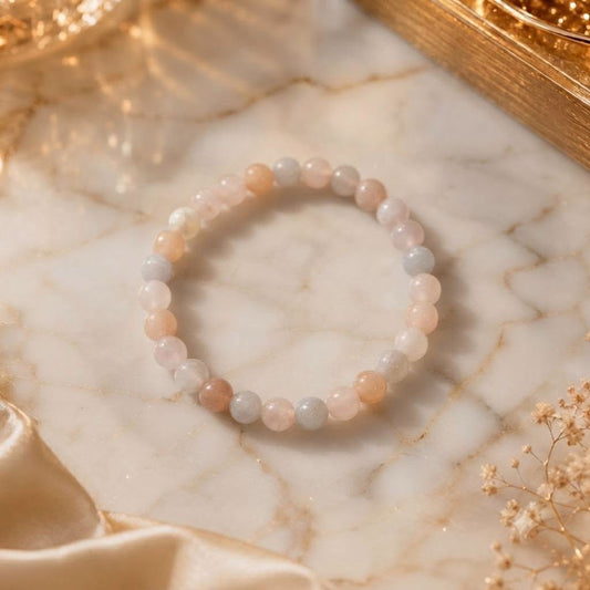 Bracelet Morganite 6 mm