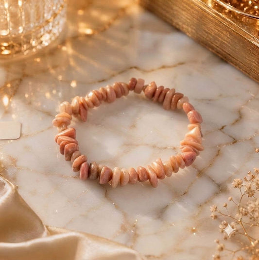Bracelet de copeaux de pierre Rhononite