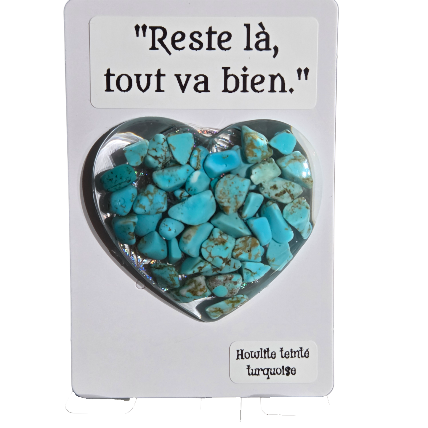 Câlins de poches Howlite teinté turquoise