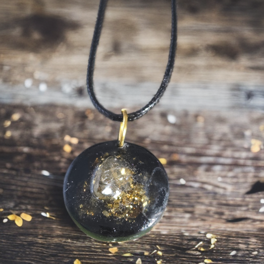 Orgonite shungite et quartz clair