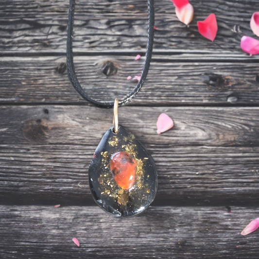 Orgonite shungite et jaspe rouge