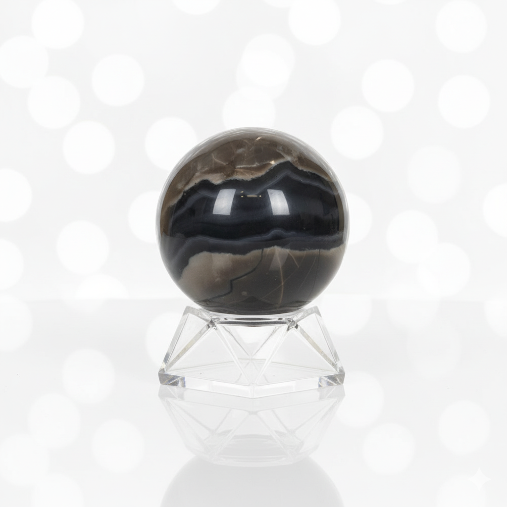 Sphère Agate volcano