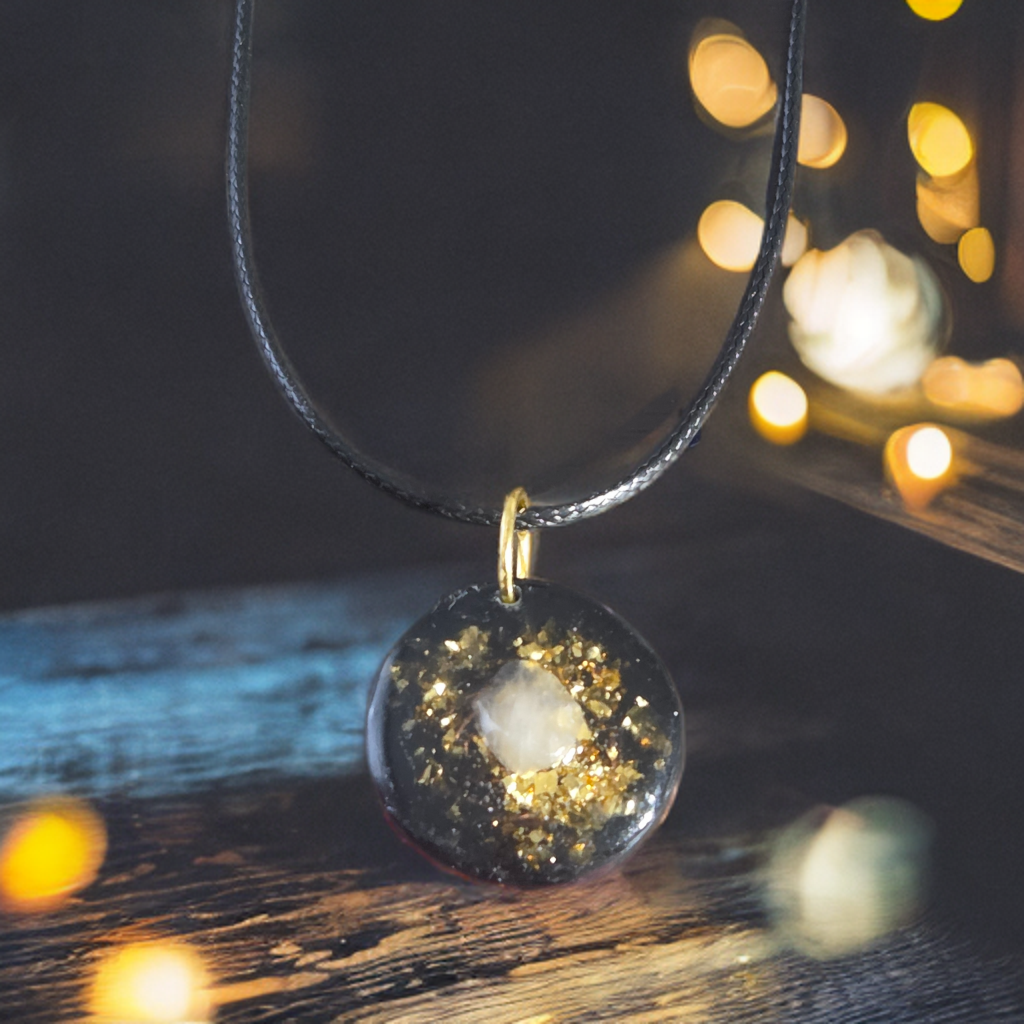 Orgonite shungite et quartz clair