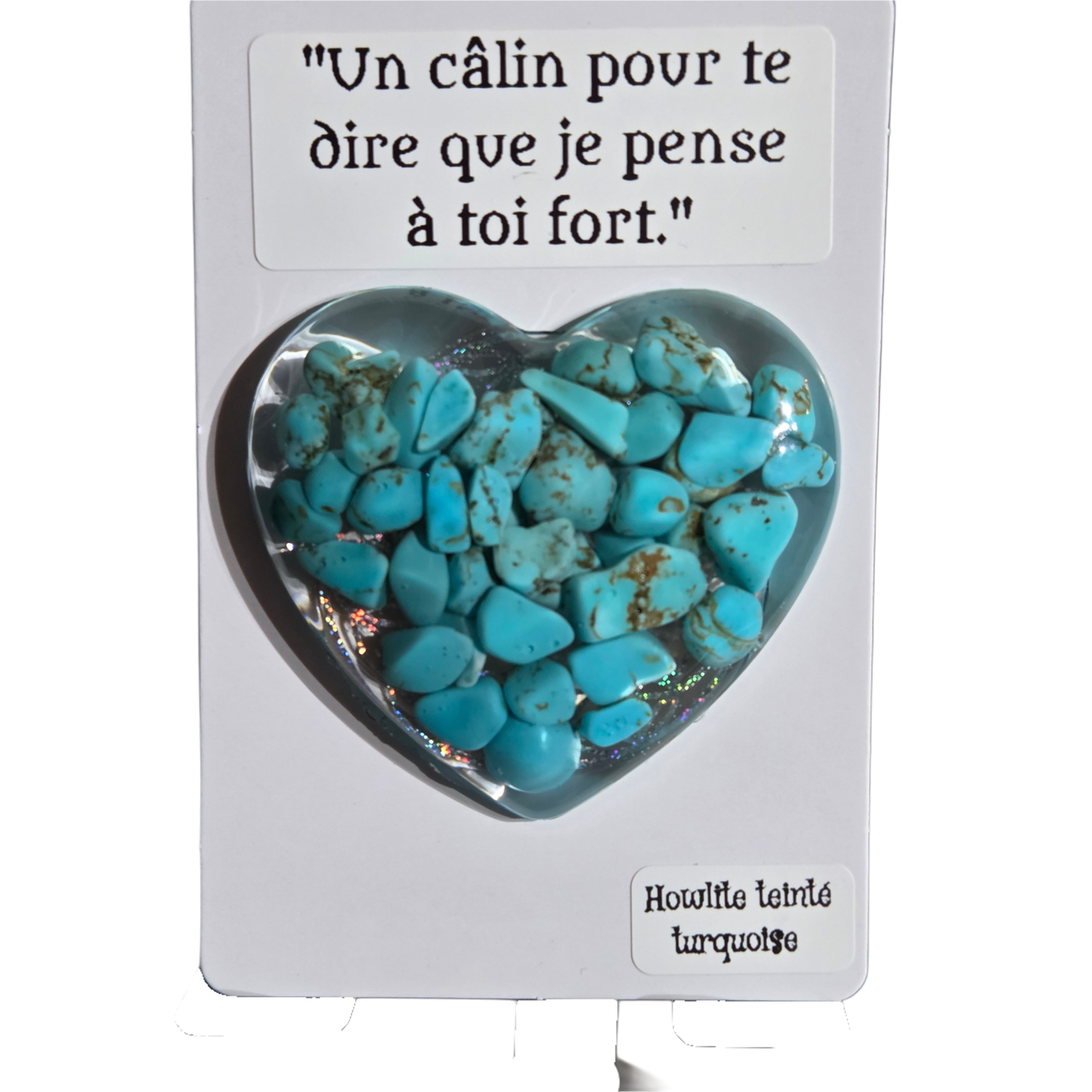Câlins de poches Howlite teinté turquoise