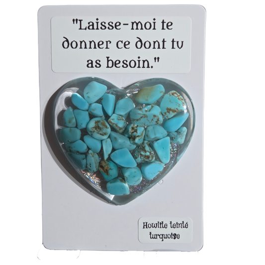 Câlins de poches Howlite teinté turquoise