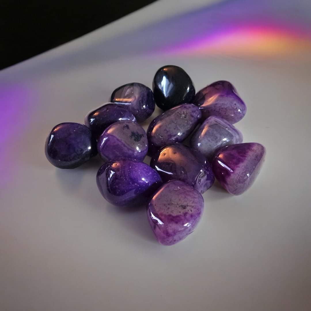 Agate teinté violet