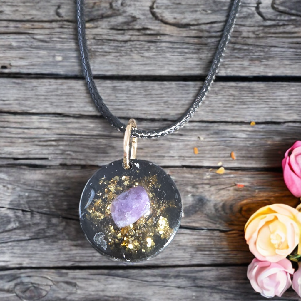 Orgonite shungite et améthyste