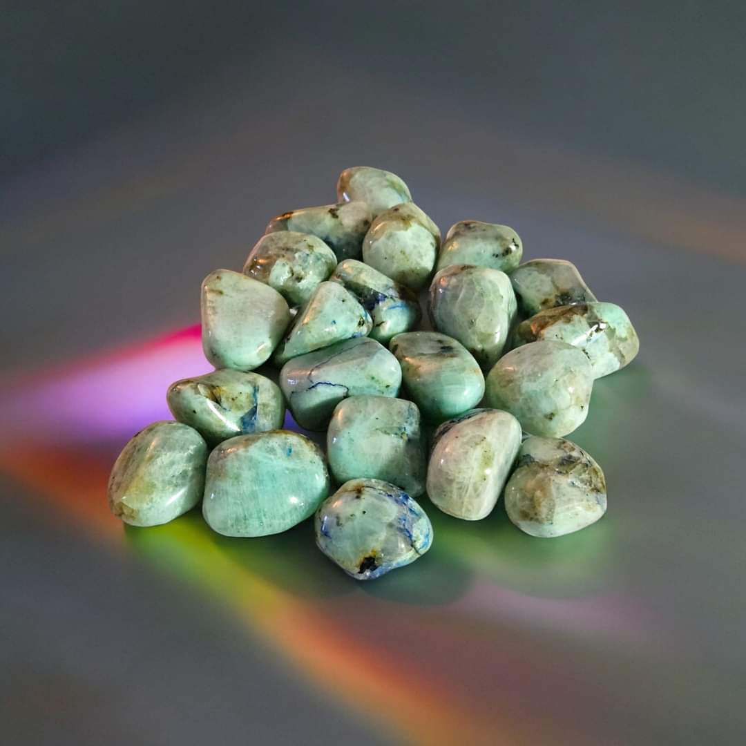 Pierre de lune et azurite