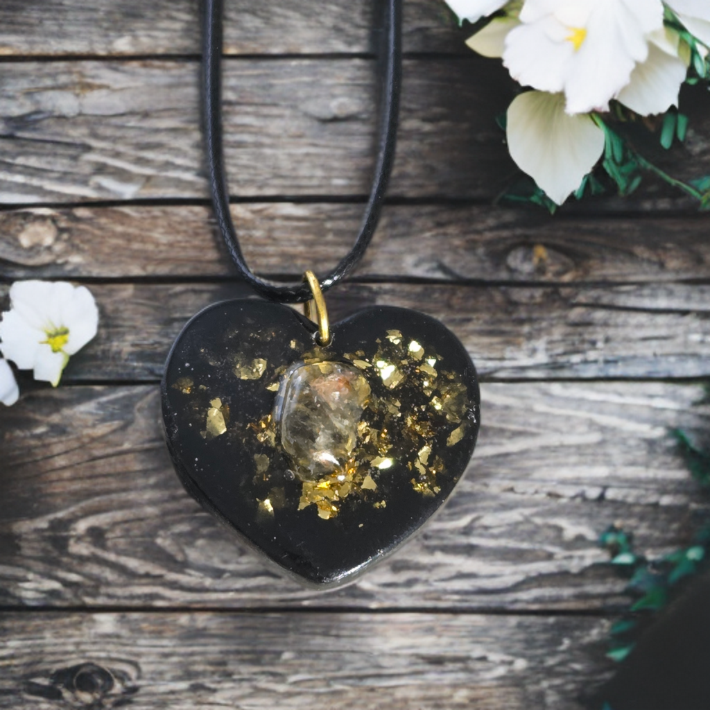 Orgonite shungite et quartz clair